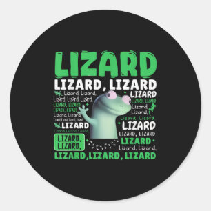 Pegatina Redonda Gracioso Lizard Meme Animal Women Hombres _1