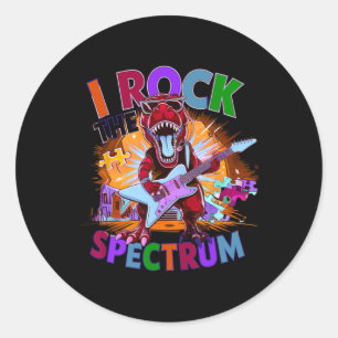 Pegatina Redonda Gracioso, me estremezco del espectro Autismo Conci