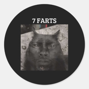 Pegatina Redonda Gracioso meme de Brainrot Gen Z Humor Gen Alpha Un