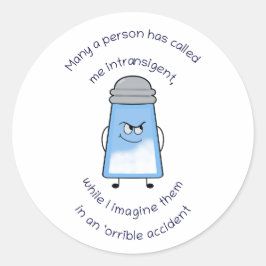 Pegatina Redonda Gracioso poema Salty Couplet Stick "'Accidente Orr