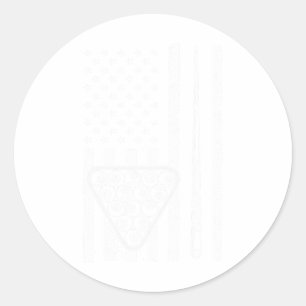 Pegatina Redonda Gracioso Pool Art Para Hombres Mujeres Billiard Lo