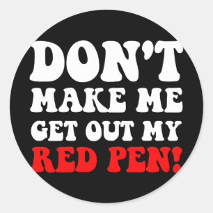 Pegatina Redonda Gracioso profesor