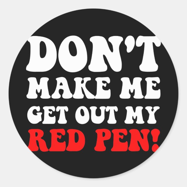 Pegatina Redonda Gracioso profesor (Anverso)