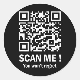 Pegatina Redonda Gracioso Qr Scan Me Trump 4547 Tee Trump Dancing C