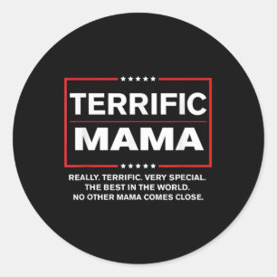 Pegatina Redonda Gracioso regalo de Donald Trump para mamá estupend