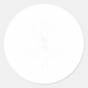 Pegatina Redonda Gracioso regalo de Halloween Spooky Bone Boo Skele