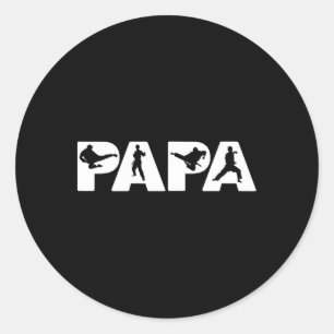Pegatina Redonda Gracioso regalo del Día del Padre para papá - Rega