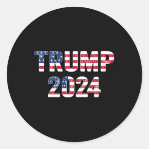 Pegatina Redonda Gracioso regalo electoral de Trump 2024 hombres mu
