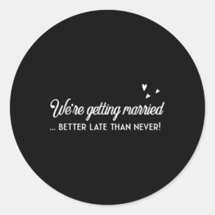 Pegatina Redonda Gracioso regalo pospuesto para Boda 2020 para Brid