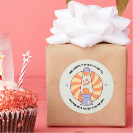 Pegatina Redonda Gracioso Retro 70