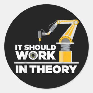 Pegatina Redonda Gracioso Robotics Art Para Hombres Robot Robotics