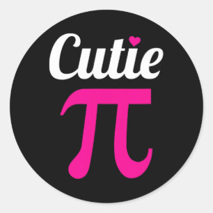 Pegatina Redonda Gracioso Símbolo Pi Shirt Cutie Pi National Pi Day