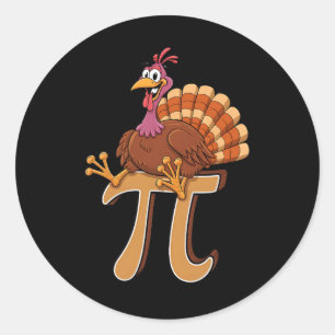 Pegatina Redonda Gracioso Turco Día Pi Pie Math Gover Geek Nerd Gra