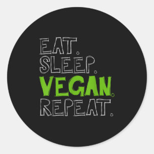 Pegatina Redonda Gracioso Vegetariano Guay Diet Veggie Veganism Wor