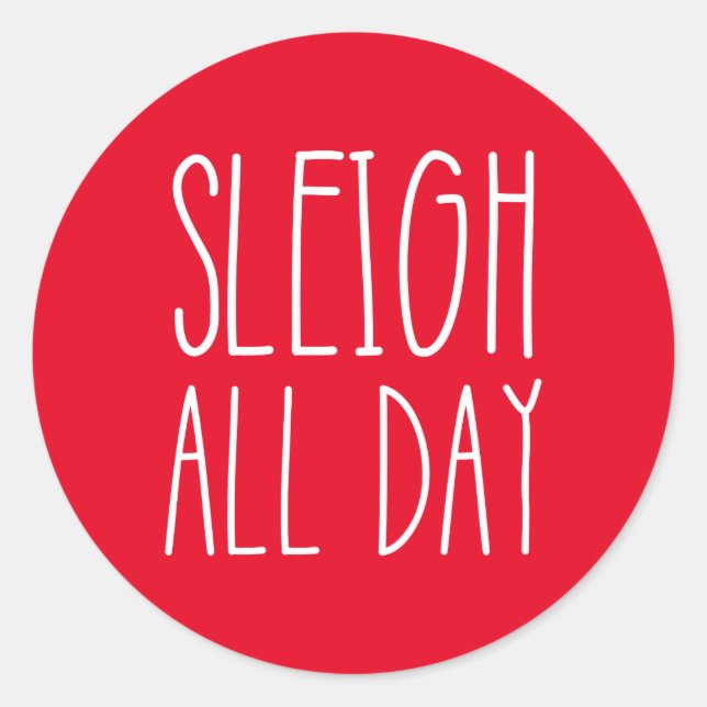 Pegatina Redonda Graciosos stickers de Navidad (Anverso)