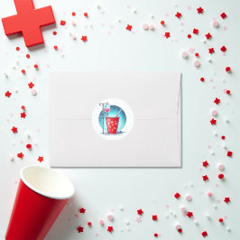 Pegatina Redonda Grad de enfermeras divertidas "Va a llamar a los z