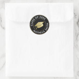 Pegatina Redonda Grad Favor Black