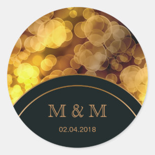 Pegatina Redonda Gradiente de estilo bokeh