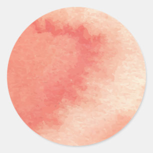 Pegatina Redonda Gradiente de patrón de mármol rosa Color de agua c