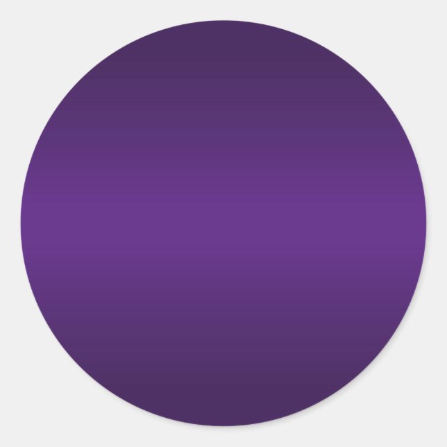 Pegatina Redonda Gradiente Morado Real Blanco (Anverso)