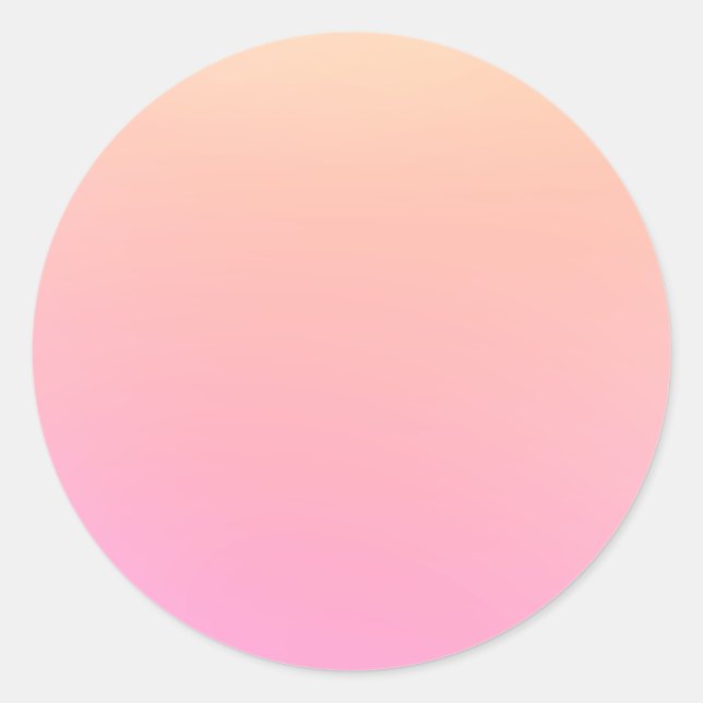 Pegatina Redonda Gradiente rosa y rosa (Anverso)