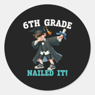 Pegatina Redonda Grado Graduado Grado Graduado Grado Dabbing Cl