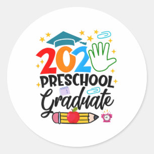 Pegatina Redonda Grado preescolar 2025