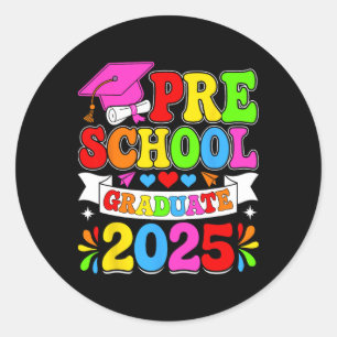 Pegatina Redonda Grado preescolar 2025