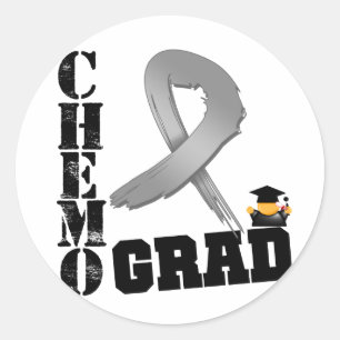 Pegatina Redonda Grado químico para el cáncer de cerebro