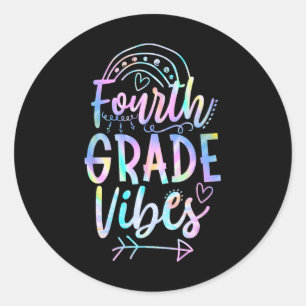 Pegatina Redonda Grado Vibes De Vuelta Al Colegio Maestros De Tye