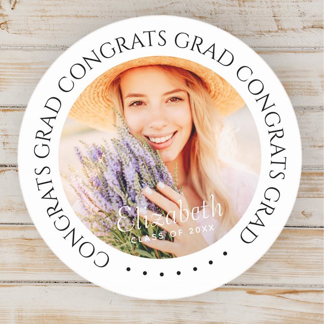 Pegatina Redonda Grados de felicitaciones simple Personalizado mode (Subido por el creador)