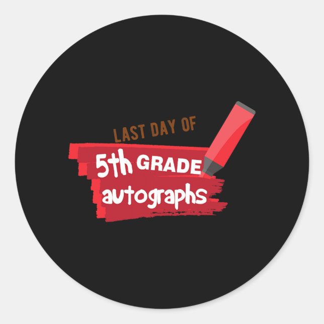 Pegatina Redonda Gradu de 5º Gradu (Anverso)