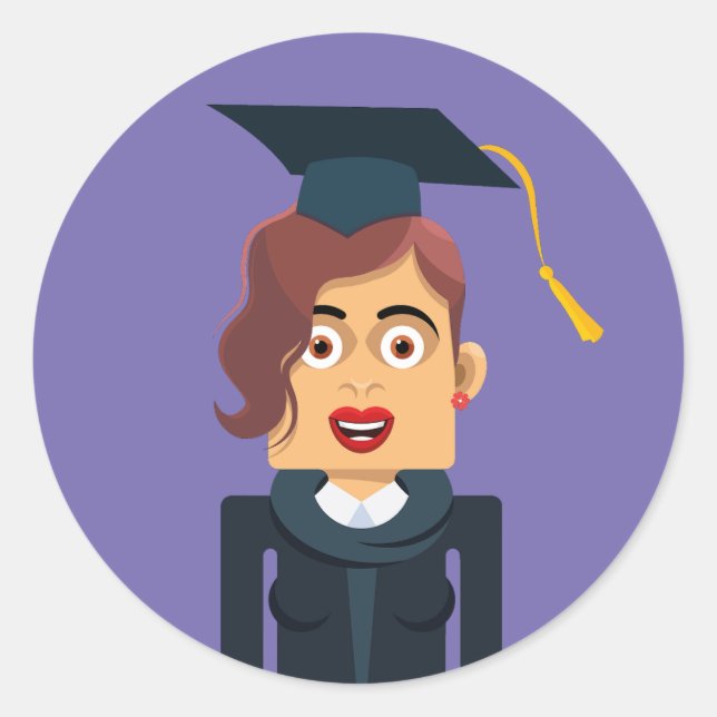 Pegatina Redonda Graduación (Anverso)