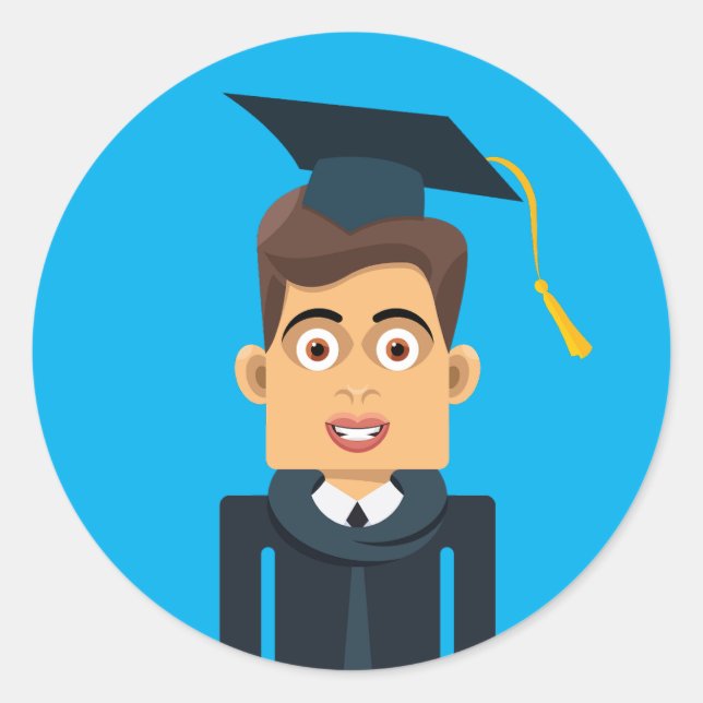 Pegatina Redonda Graduación (Anverso)