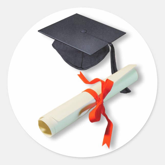 Pegatina Redonda Graduación (Anverso)
