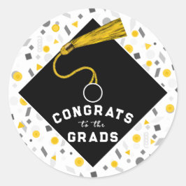 Pegatina Redonda Graduación