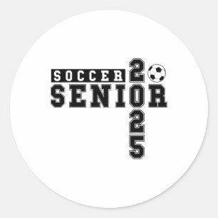 Pegatina Redonda Graduación 2025 del Soccer Senior Night Soccer Sen
