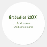 Graduación 20XX añadir nombre de año escuela verde