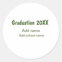 Graduación 20XX añadir nombre de año escuela verde
