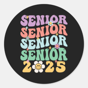 Pegatina Redonda Graduación Cl De 2025 Senior 2025