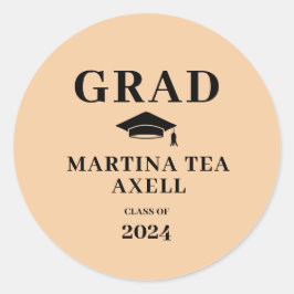 Pegatina Redonda Graduación De Cuencas