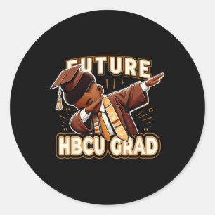 Pegatina Redonda Graduación de Excelencia Negra para el Futuro Hbcu