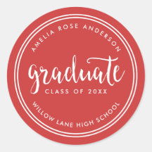 Graduación de guiones rojos y franjas blancas