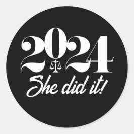 Pegatina Redonda Graduación de la Facultad de Derecho