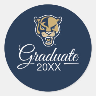 Pegatina Redonda Graduación de los Miembros de la FIU Panthers