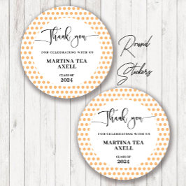 Pegatina Redonda Graduación de puntos de polka