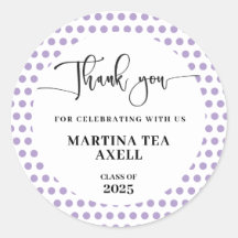 Graduación de puntos de polka de lavanda