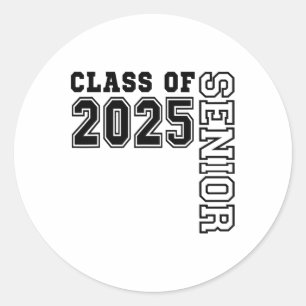Pegatina Redonda Graduación de último año 2025 2025 Cl Último año 2