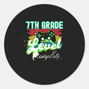 Pegatina Redonda Graduación del jugador de grado 6