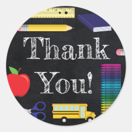 Pegatina Redonda Graduación del programa de educación para profesor